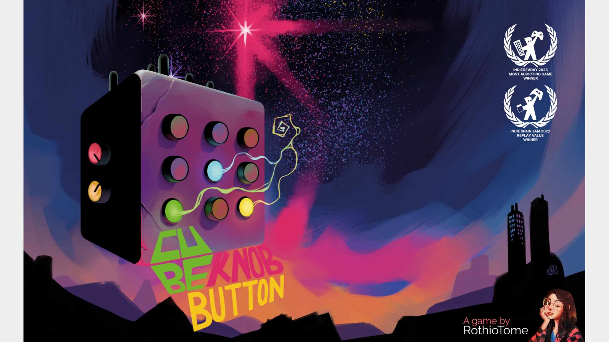 Cube Knob Button